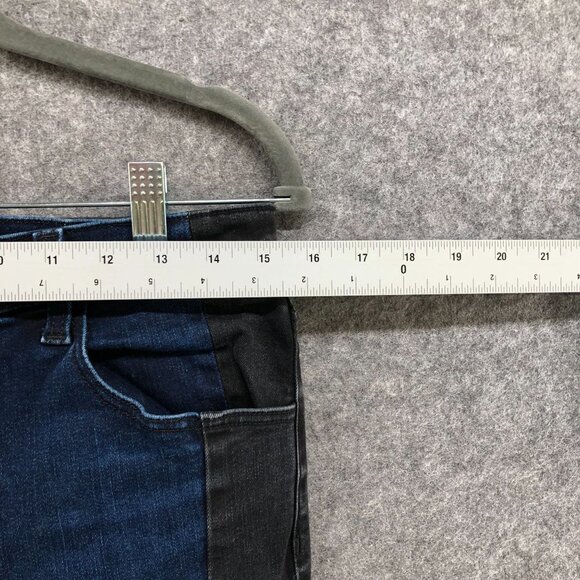 J Brand Ruby High Rise Crop Cigarette Jeans Womens 30 Blue Frayed Stripe - Picture 9 of 11